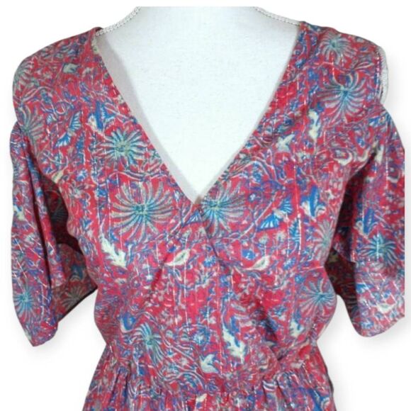 PINK, BLUE, & WHITE COLD SHOULDER TOP SZ.1X EUC. - Picture 2 of 8